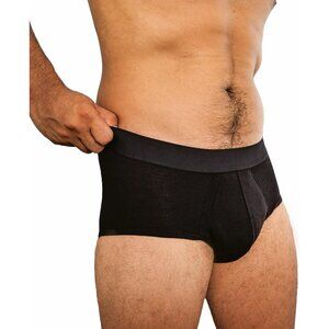 Depend Washable Adult Incontinence Underwear for Men Reusable black brief M